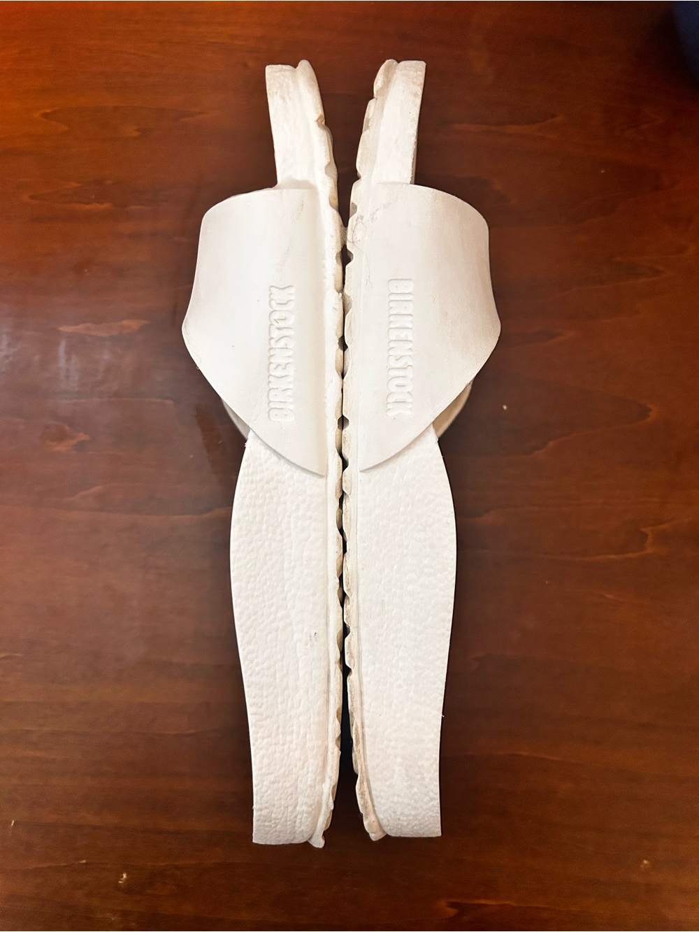 Birkenstock White Single Strap Slide EVA Sandals with Buckle 39/8.5 - Picture 6 of 14